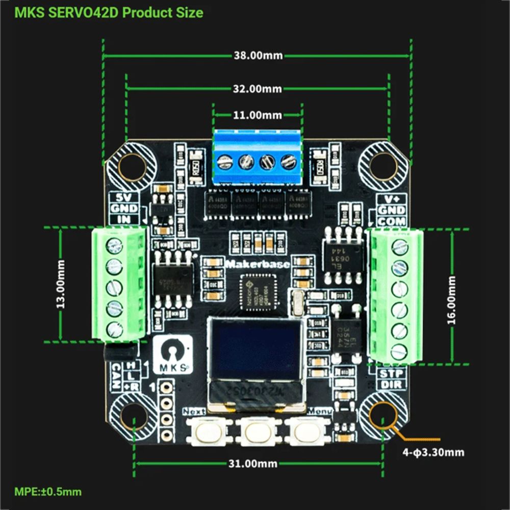 Closed Loop Stepper Motor Nema 17 - [AC18 Dijital]/SERVO42D 40 CAN MT NEMA17