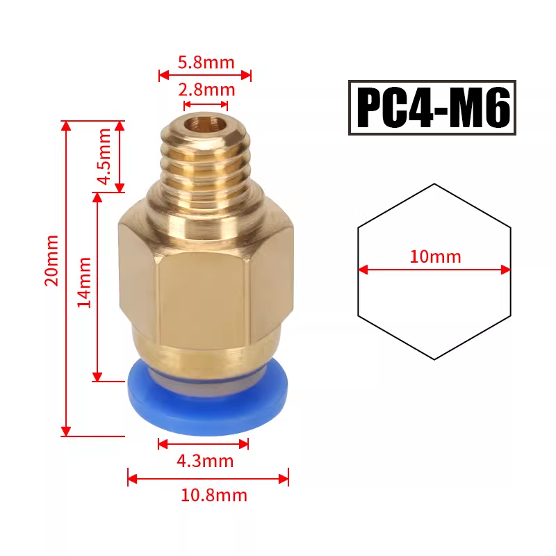 10 adet/grup PC4-M10 Pnömatik  - Bowden Tube incelemesi ve fiyatı